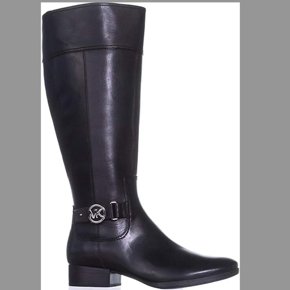 Michael Kors Black Leather Riding Boots